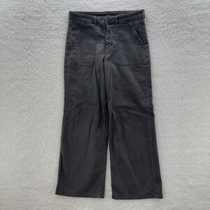 American Eagle Jeans Womens 12 Gray Super High Rise Baggy Wide Leg Y2K